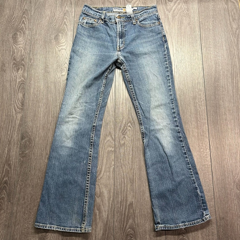 Old Navy Womens Y2K Bootcut Jeans Blue Stretch Denim Size 8 Short 28x28
